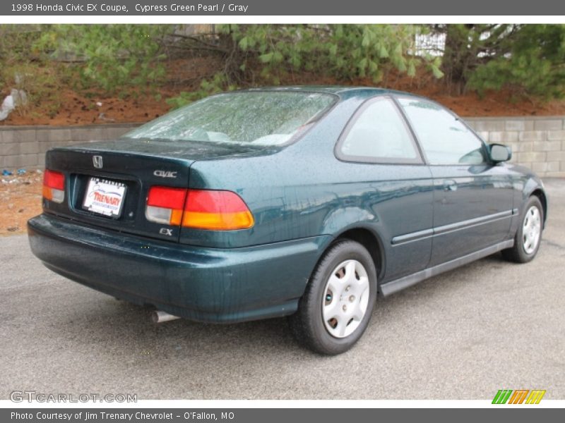 Cypress Green Pearl / Gray 1998 Honda Civic EX Coupe