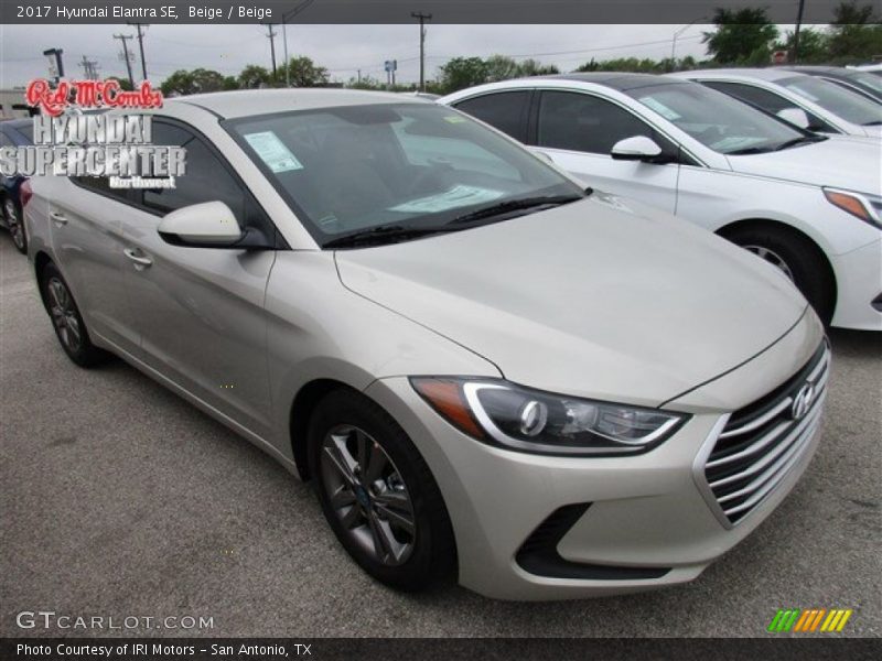 Beige / Beige 2017 Hyundai Elantra SE