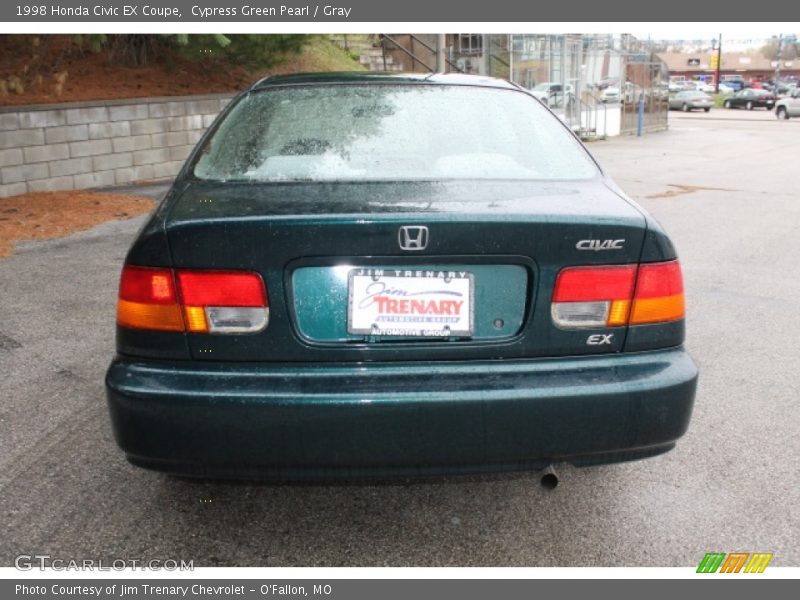 Cypress Green Pearl / Gray 1998 Honda Civic EX Coupe