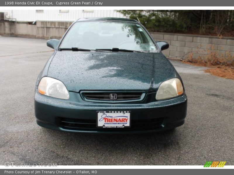 Cypress Green Pearl / Gray 1998 Honda Civic EX Coupe