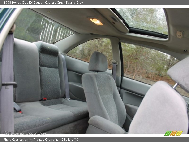 Cypress Green Pearl / Gray 1998 Honda Civic EX Coupe