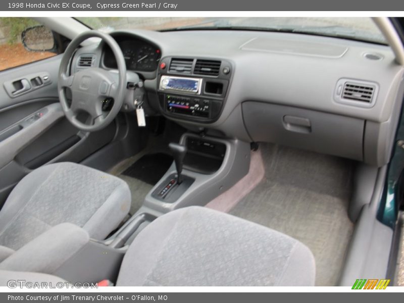 Cypress Green Pearl / Gray 1998 Honda Civic EX Coupe