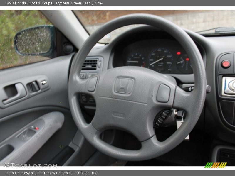 Cypress Green Pearl / Gray 1998 Honda Civic EX Coupe