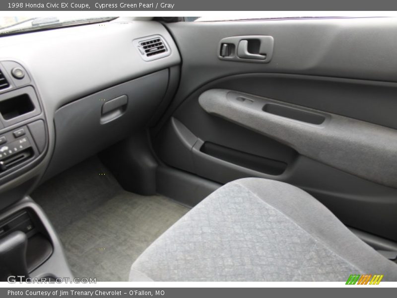 Cypress Green Pearl / Gray 1998 Honda Civic EX Coupe