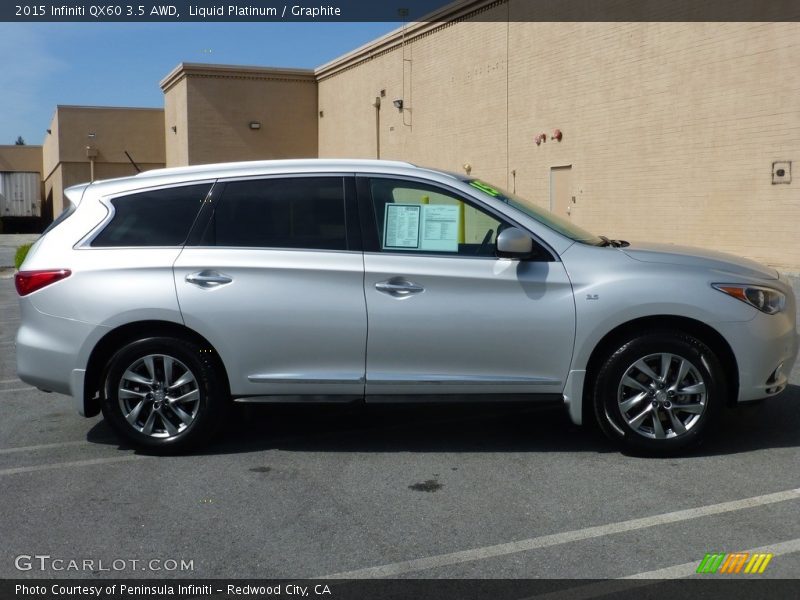Liquid Platinum / Graphite 2015 Infiniti QX60 3.5 AWD