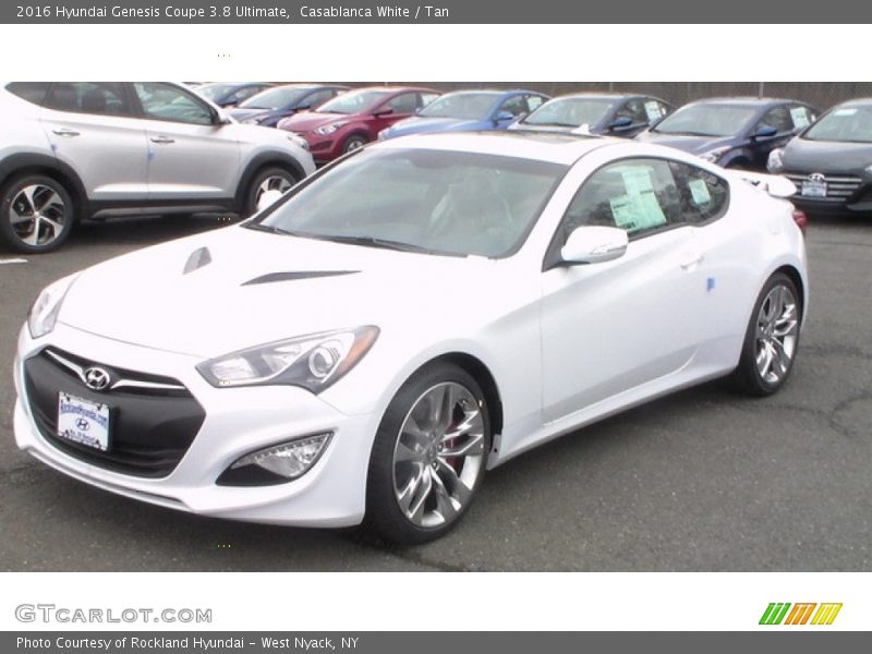 Casablanca White / Tan 2016 Hyundai Genesis Coupe 3.8 Ultimate