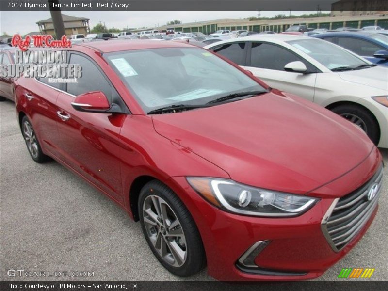 Red / Gray 2017 Hyundai Elantra Limited