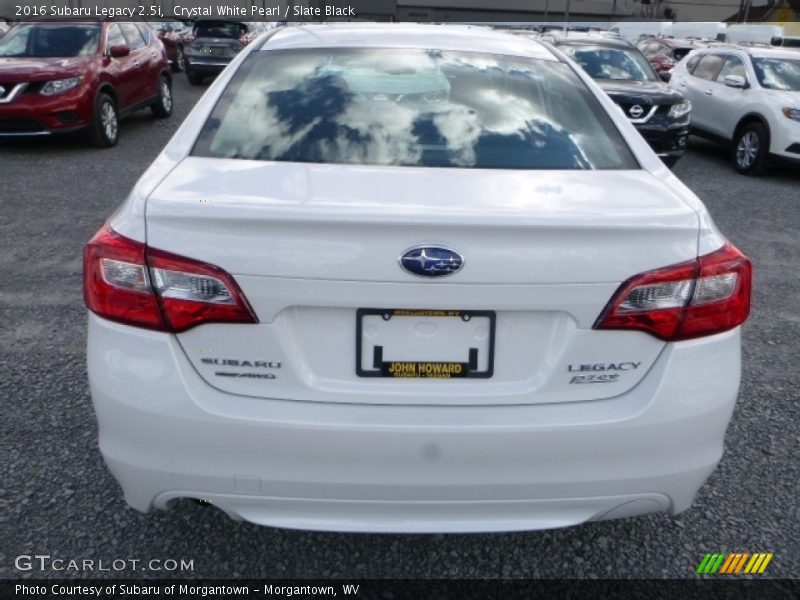 Crystal White Pearl / Slate Black 2016 Subaru Legacy 2.5i