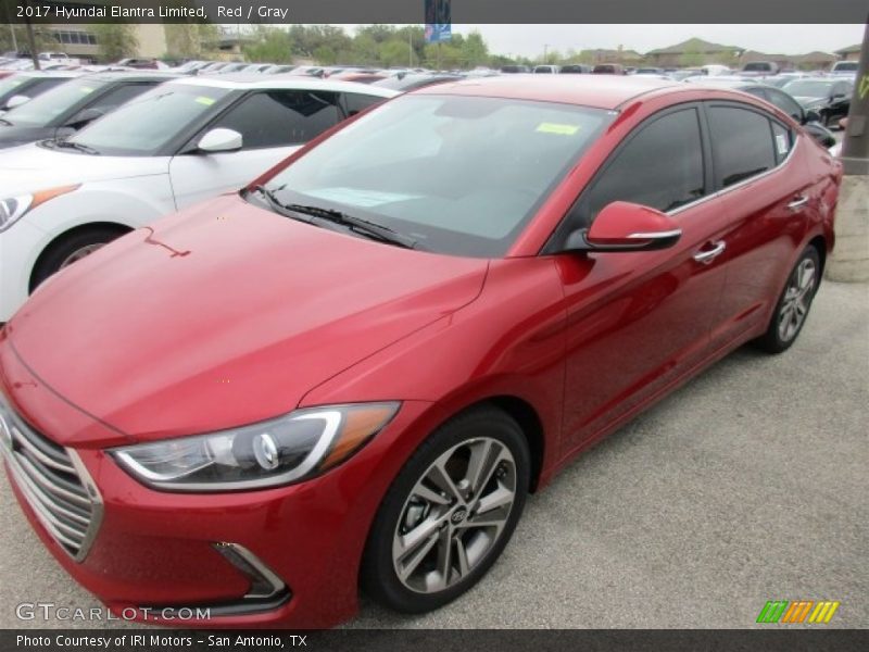Red / Gray 2017 Hyundai Elantra Limited