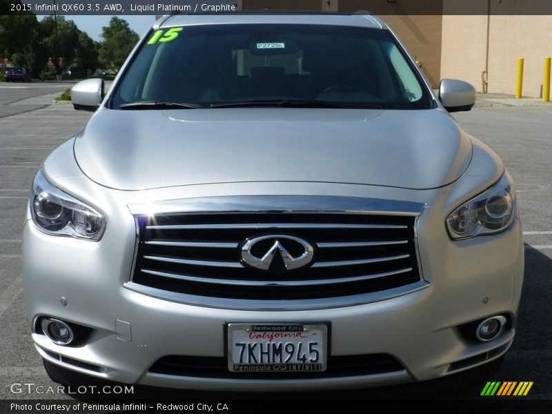 Liquid Platinum / Graphite 2015 Infiniti QX60 3.5 AWD