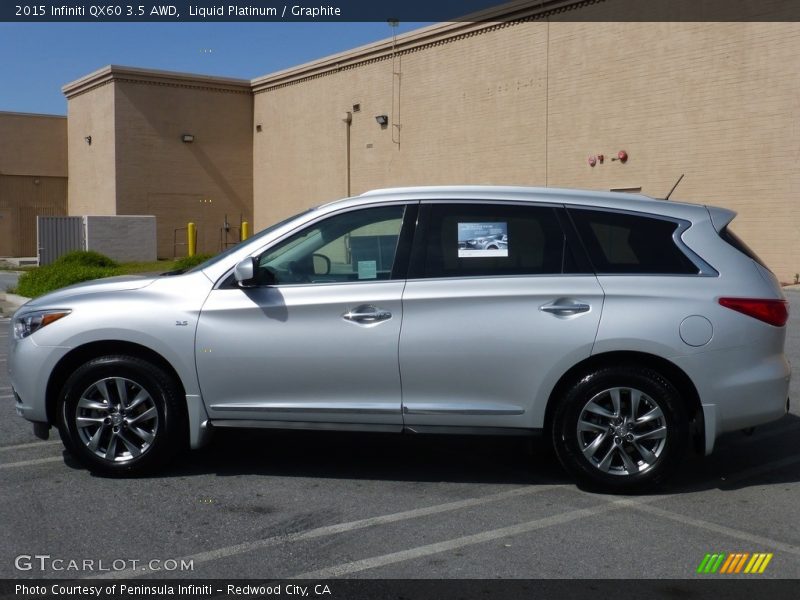 Liquid Platinum / Graphite 2015 Infiniti QX60 3.5 AWD