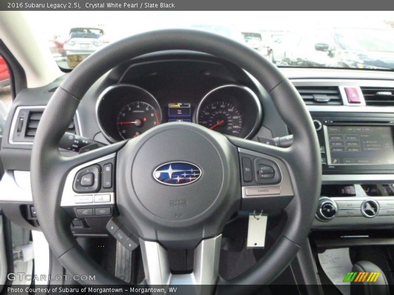 Crystal White Pearl / Slate Black 2016 Subaru Legacy 2.5i