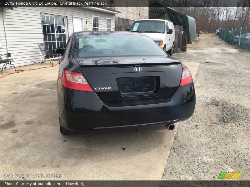 Crystal Black Pearl / Black 2009 Honda Civic EX Coupe
