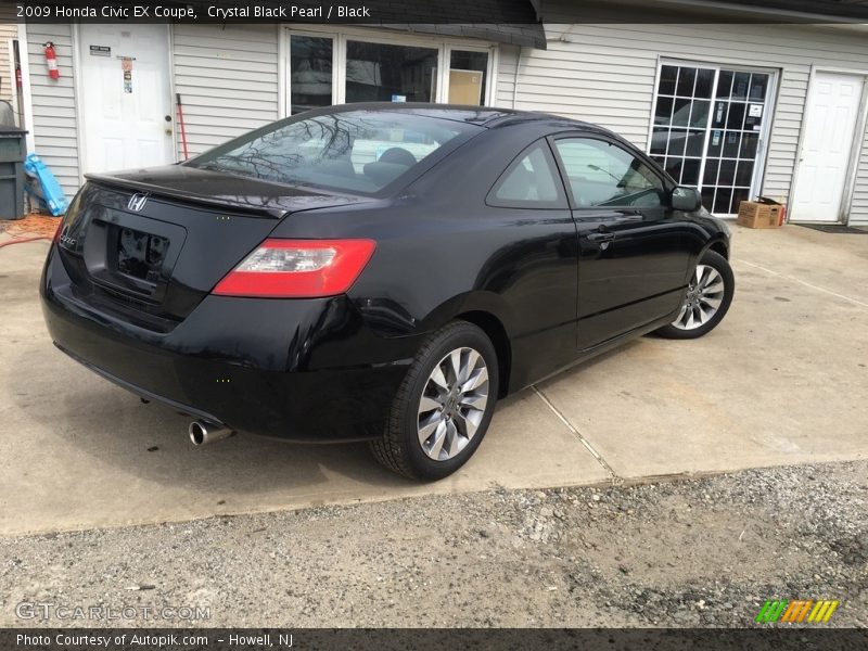 Crystal Black Pearl / Black 2009 Honda Civic EX Coupe