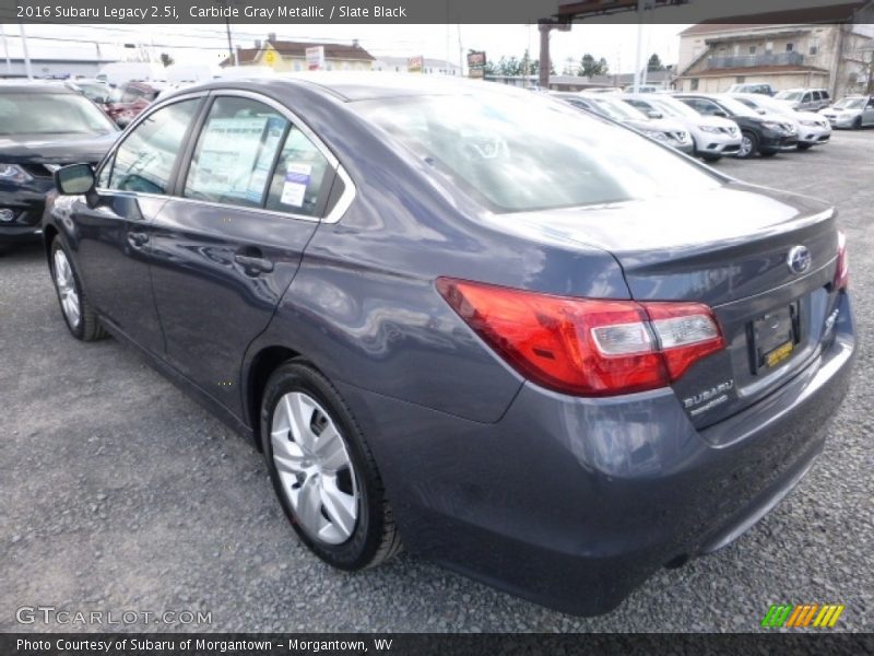 Carbide Gray Metallic / Slate Black 2016 Subaru Legacy 2.5i