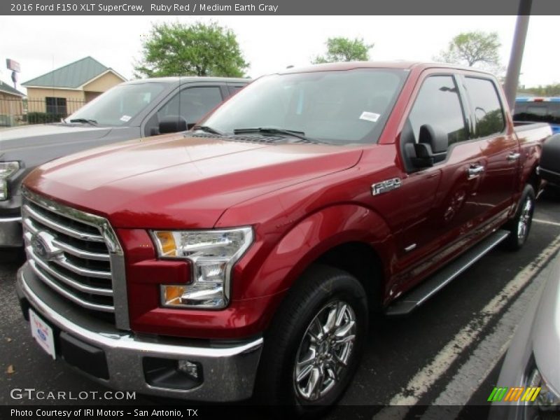 Ruby Red / Medium Earth Gray 2016 Ford F150 XLT SuperCrew