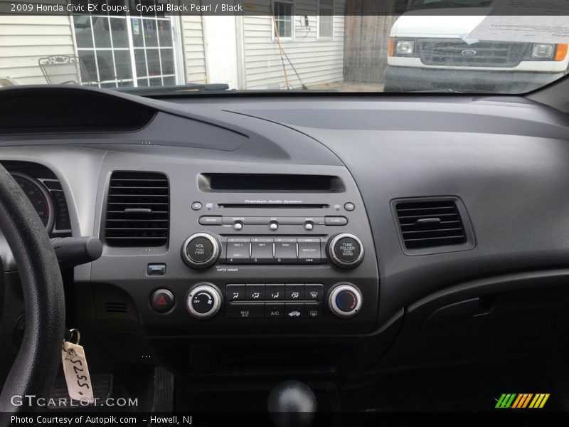 Crystal Black Pearl / Black 2009 Honda Civic EX Coupe