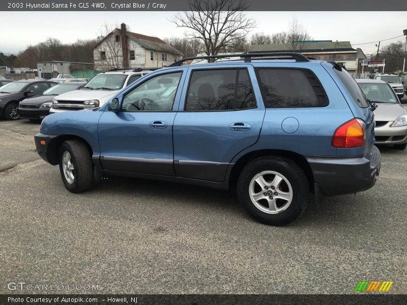 Crystal Blue / Gray 2003 Hyundai Santa Fe GLS 4WD