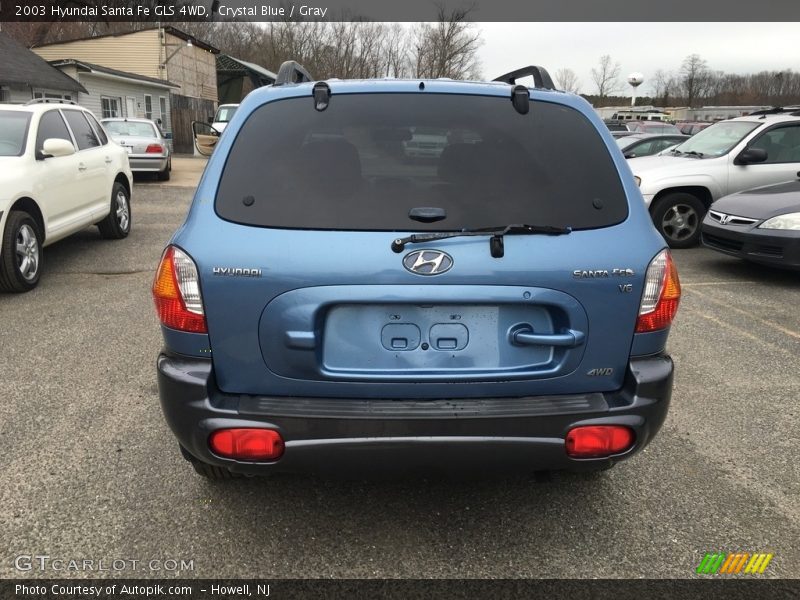 Crystal Blue / Gray 2003 Hyundai Santa Fe GLS 4WD