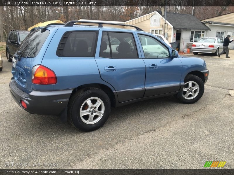 Crystal Blue / Gray 2003 Hyundai Santa Fe GLS 4WD