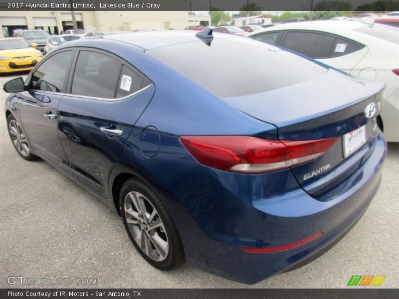 Lakeside Blue / Gray 2017 Hyundai Elantra Limited