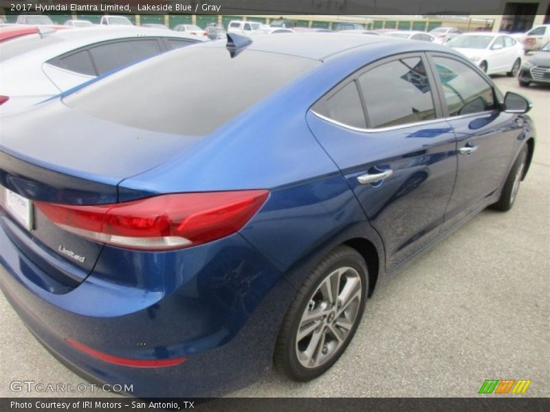 Lakeside Blue / Gray 2017 Hyundai Elantra Limited