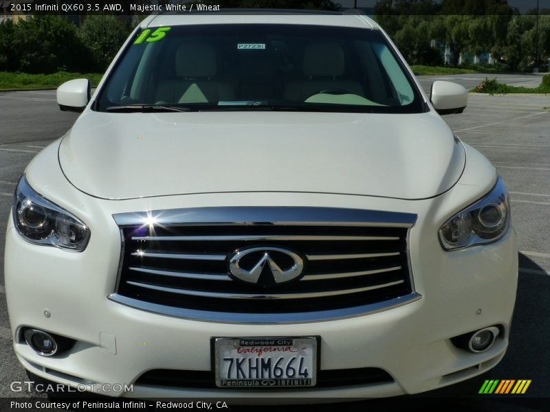 Majestic White / Wheat 2015 Infiniti QX60 3.5 AWD