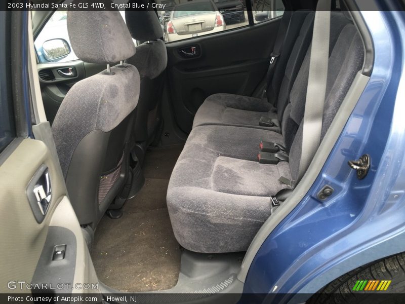 Crystal Blue / Gray 2003 Hyundai Santa Fe GLS 4WD