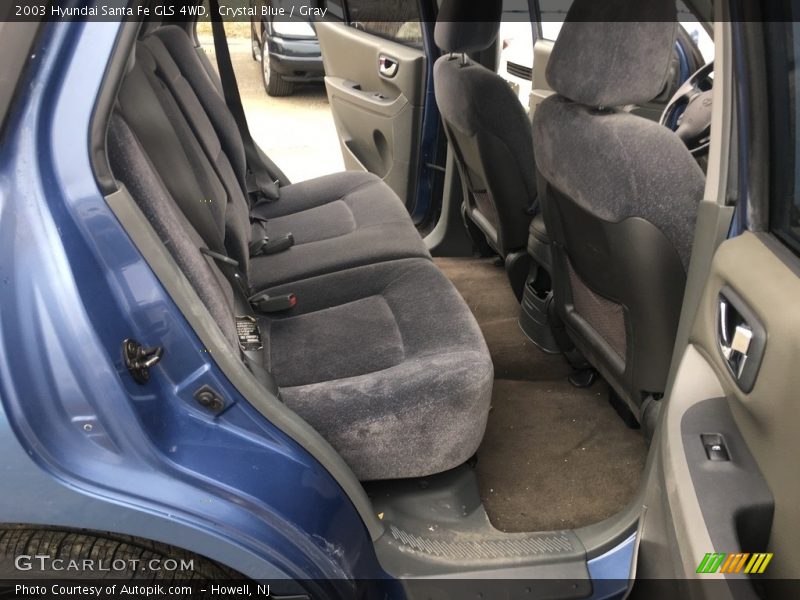 Crystal Blue / Gray 2003 Hyundai Santa Fe GLS 4WD