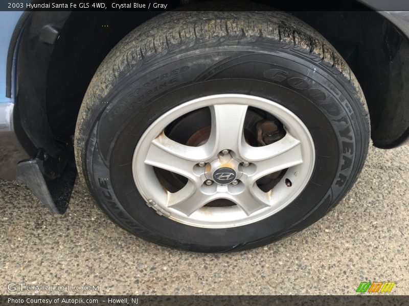 Crystal Blue / Gray 2003 Hyundai Santa Fe GLS 4WD