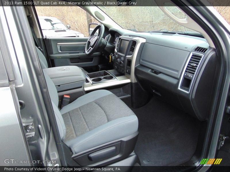 Mineral Gray Metallic / Black/Diesel Gray 2013 Ram 1500 SLT Quad Cab 4x4