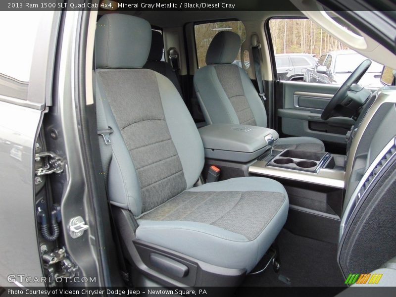 Mineral Gray Metallic / Black/Diesel Gray 2013 Ram 1500 SLT Quad Cab 4x4
