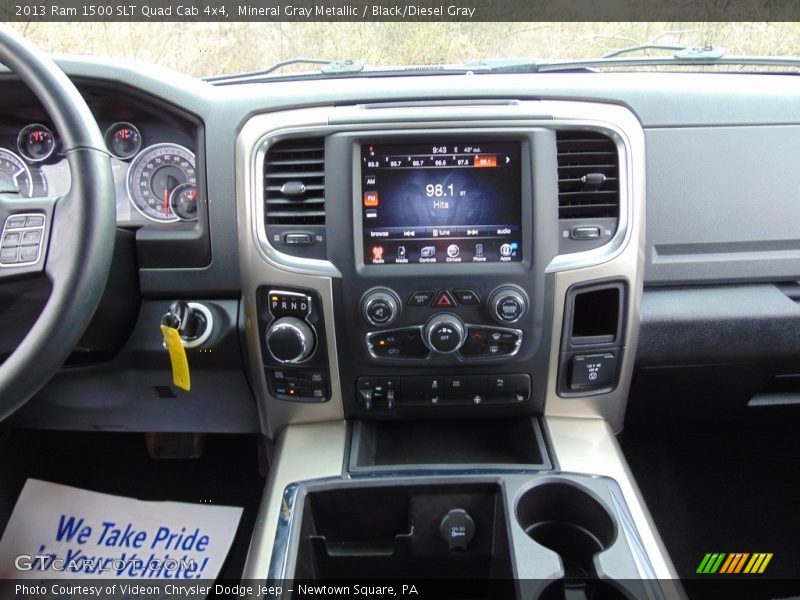 Mineral Gray Metallic / Black/Diesel Gray 2013 Ram 1500 SLT Quad Cab 4x4