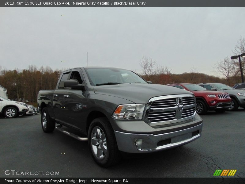 Mineral Gray Metallic / Black/Diesel Gray 2013 Ram 1500 SLT Quad Cab 4x4