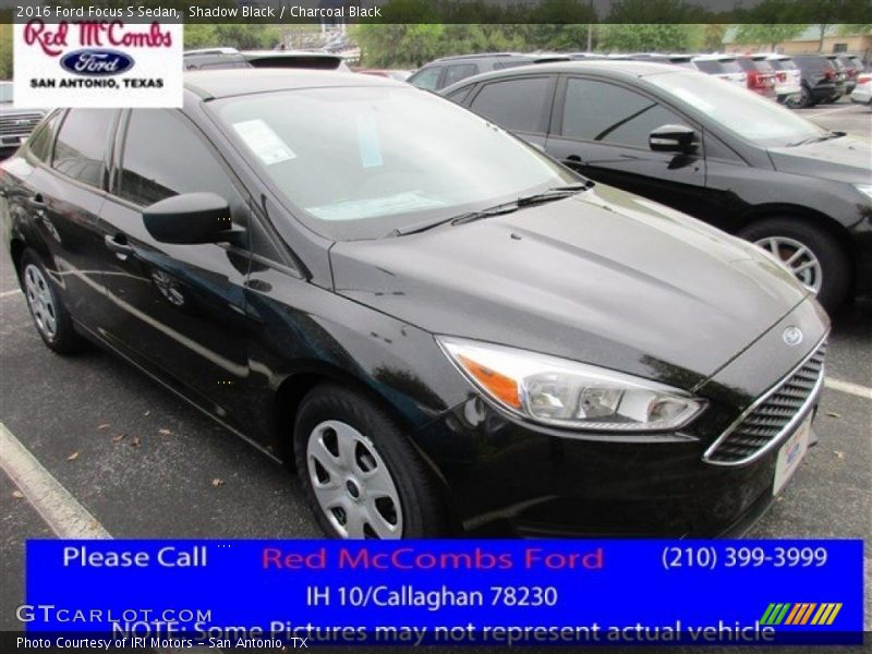 Shadow Black / Charcoal Black 2016 Ford Focus S Sedan