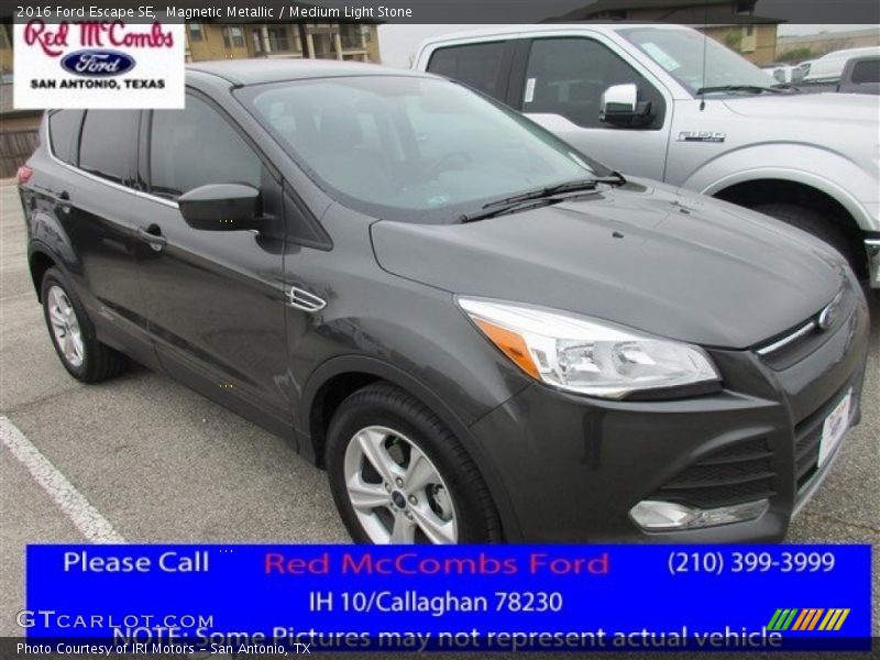 Magnetic Metallic / Medium Light Stone 2016 Ford Escape SE