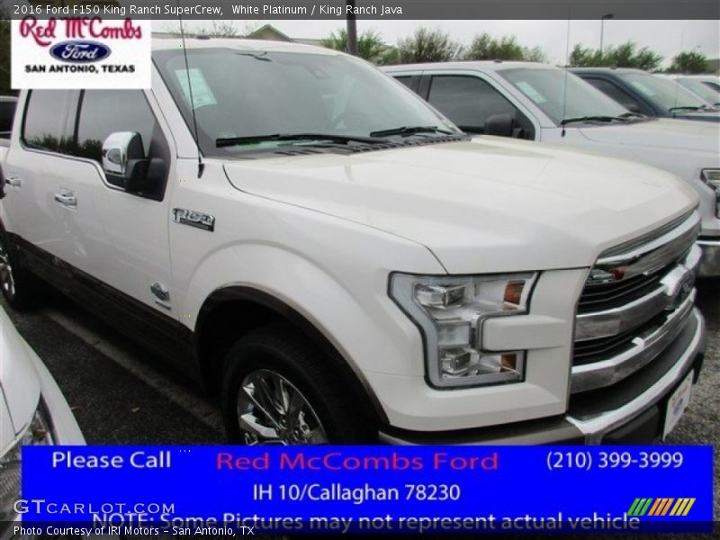 White Platinum / King Ranch Java 2016 Ford F150 King Ranch SuperCrew