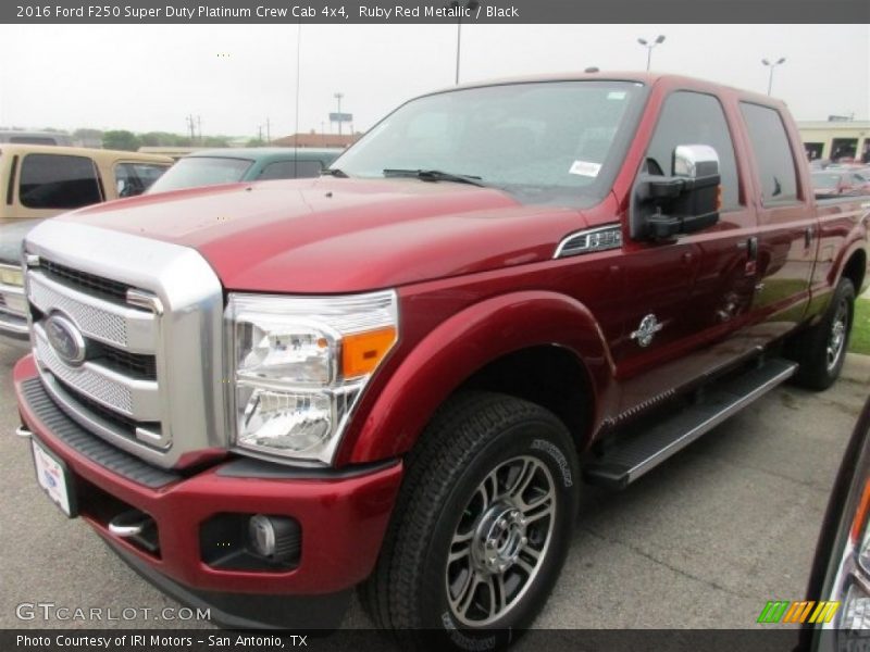 Ruby Red Metallic / Black 2016 Ford F250 Super Duty Platinum Crew Cab 4x4