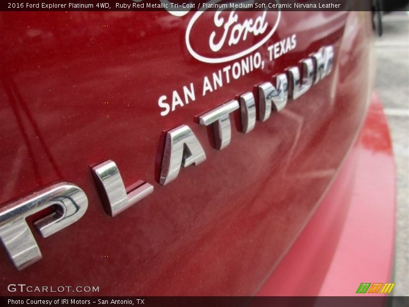 Ruby Red Metallic Tri-Coat / Platinum Medium Soft Ceramic Nirvana Leather 2016 Ford Explorer Platinum 4WD