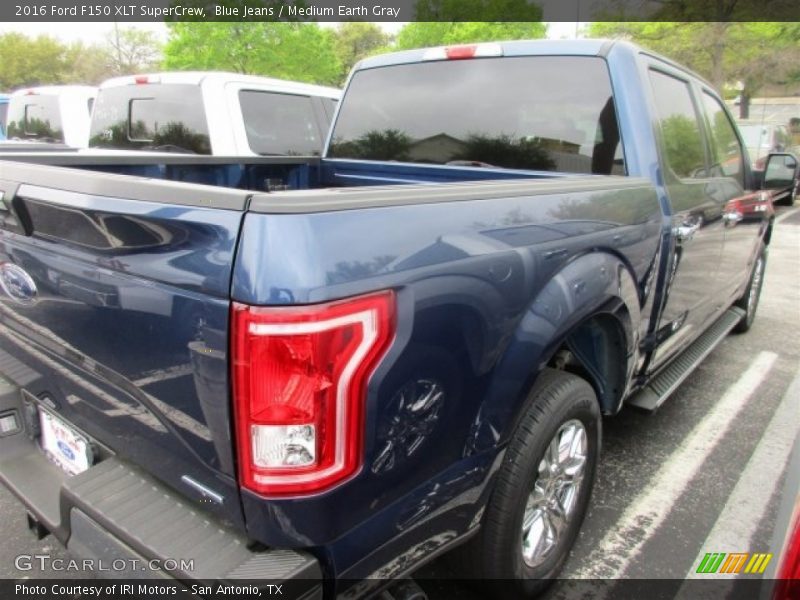 Blue Jeans / Medium Earth Gray 2016 Ford F150 XLT SuperCrew
