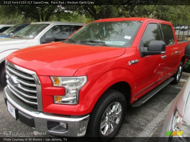 Race Red / Medium Earth Gray 2016 Ford F150 XLT SuperCrew