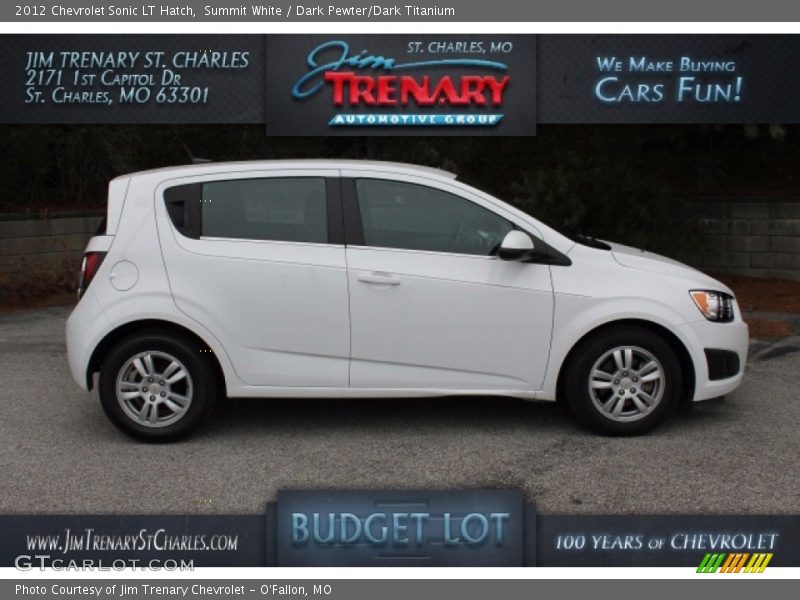 Summit White / Dark Pewter/Dark Titanium 2012 Chevrolet Sonic LT Hatch