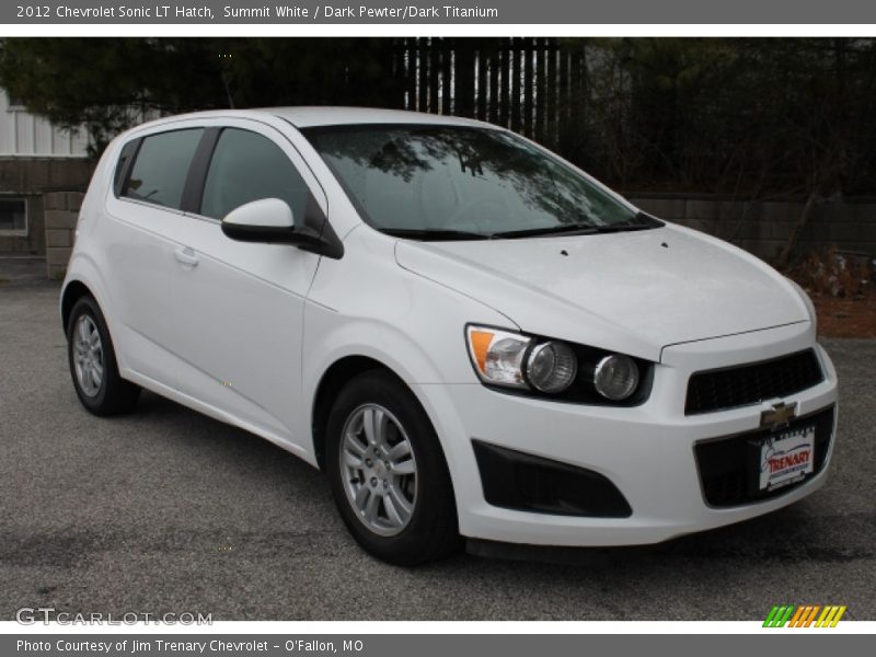 Summit White / Dark Pewter/Dark Titanium 2012 Chevrolet Sonic LT Hatch