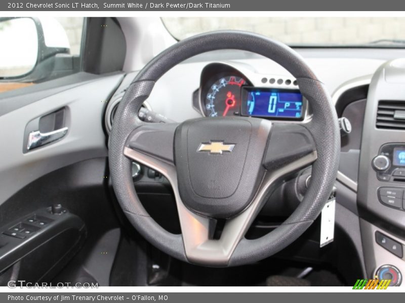 Summit White / Dark Pewter/Dark Titanium 2012 Chevrolet Sonic LT Hatch