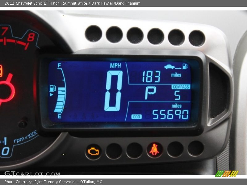 Summit White / Dark Pewter/Dark Titanium 2012 Chevrolet Sonic LT Hatch