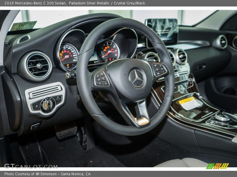 Palladium Silver Metallic / Crystal Grey/Black 2016 Mercedes-Benz C 300 Sedan