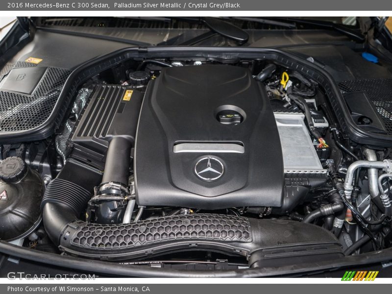 Palladium Silver Metallic / Crystal Grey/Black 2016 Mercedes-Benz C 300 Sedan