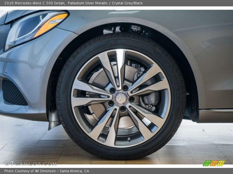 Palladium Silver Metallic / Crystal Grey/Black 2016 Mercedes-Benz C 300 Sedan