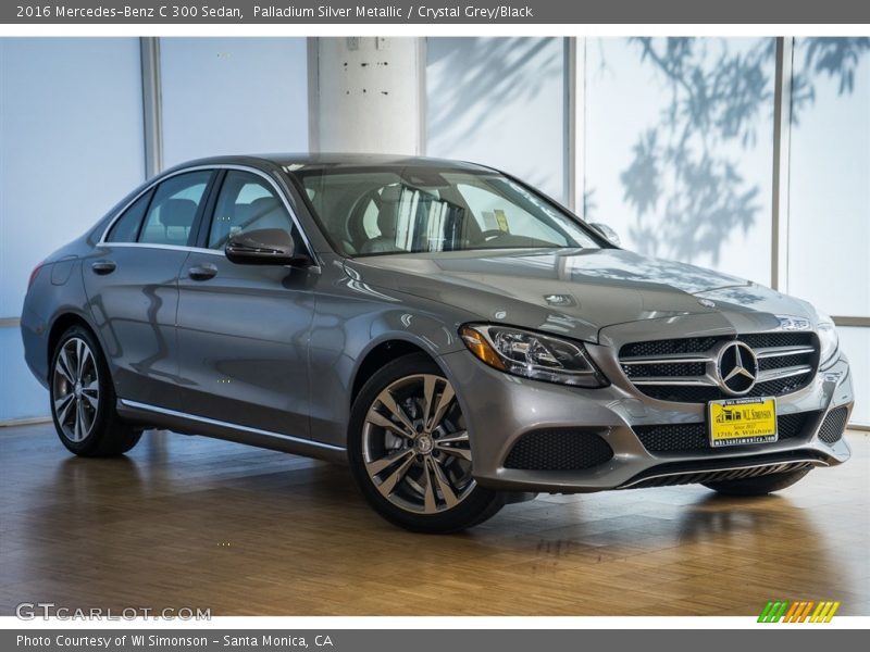 Palladium Silver Metallic / Crystal Grey/Black 2016 Mercedes-Benz C 300 Sedan