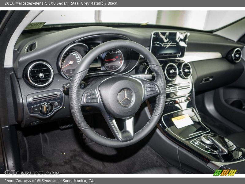 Steel Grey Metallic / Black 2016 Mercedes-Benz C 300 Sedan